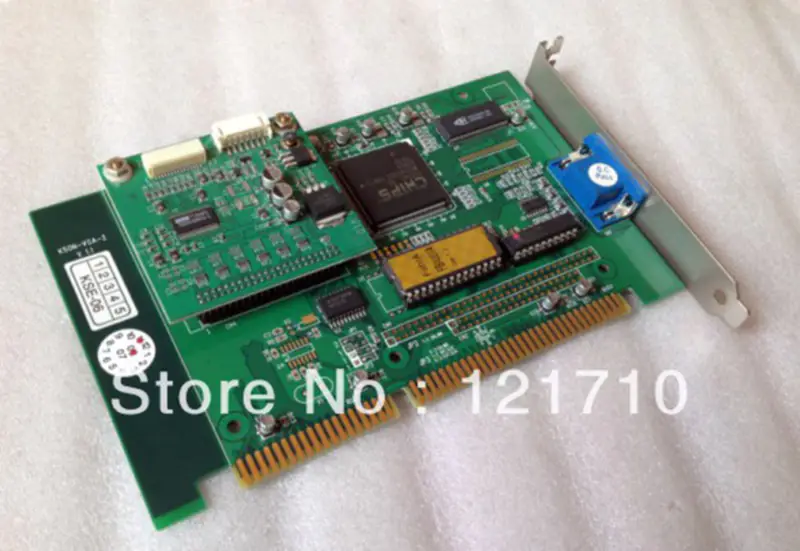 THS-2005 ISA 介面 LCD 顯示卡 KSON-VGA-2 V 1.1 工業主機板