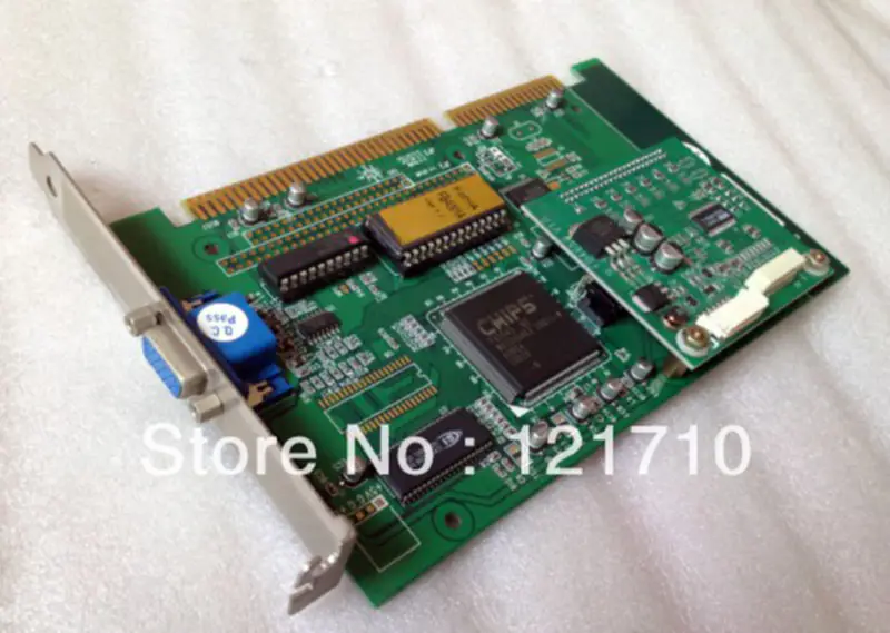 THS-2005 ISA 介面 LCD 顯示卡 KSON-VGA-2 V 1.1 工業主機板