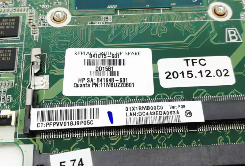 HP 841015-601 841015-001 841015-501 DAX1BMB1AF0 with SR2EZ I7-6500U 主機板