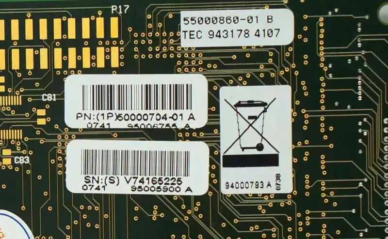 (1P)50000704-01 A 932218 55000860-01 REV A 工業級 DIGI Acceleport XP 16 埠 PCI 卡