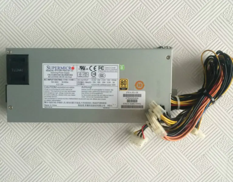 超微 PWS-351-1H 1U 350 瓦伺服器電源供應器